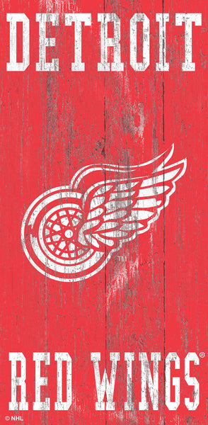 Detroit Red Wings 0786-Heritage Logo w/ Team Name 6x12