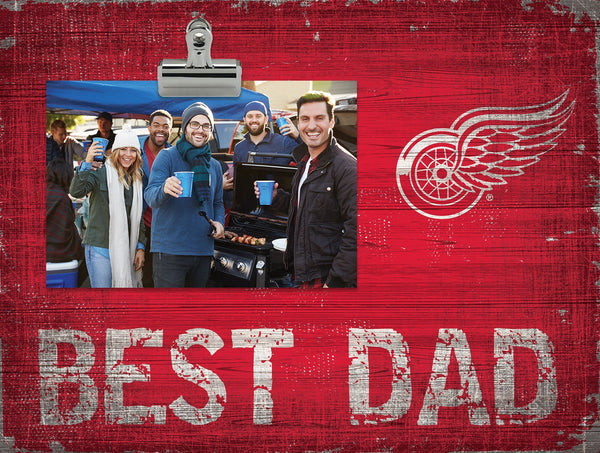 Detroit Red Wings 0893-Best Dad Clip Frame