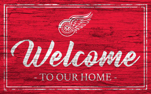 Detroit Red Wings 0977-Welcome Team Color 11x19