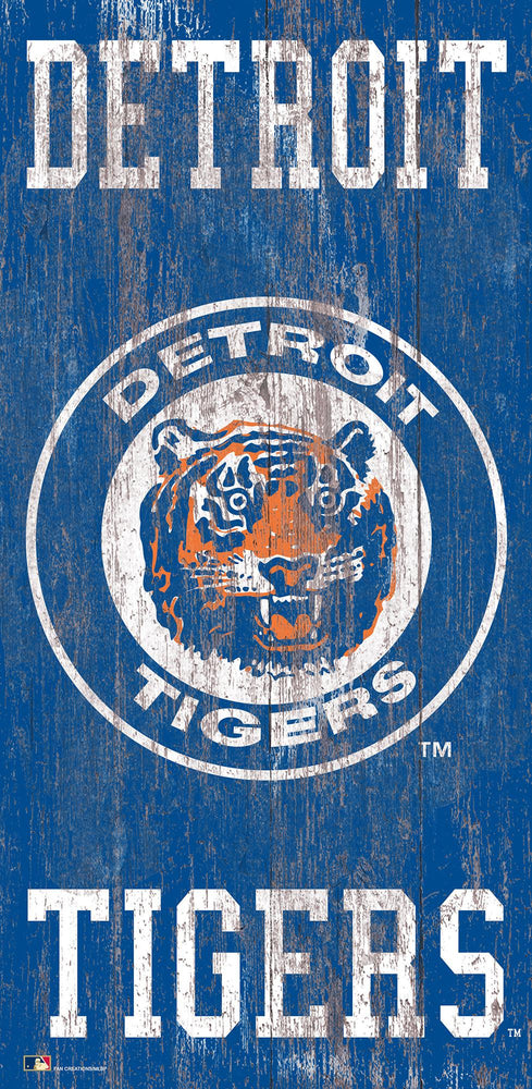Detroit Tigers 0786-Heritage Logo w/ Team Name 6x12