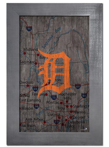 Detroit Tigers 0985-City Map 11x19