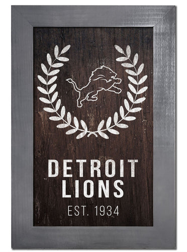 Detroit Tigers 0986-Laurel Wreath 11x19