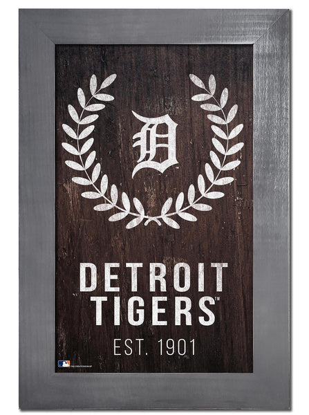 Detroit Tigers 0986-Laurel Wreath 11x19