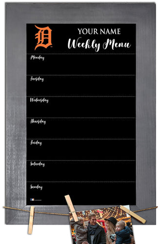 Detroit Tigers 1015-Weekly Chalkboard with frame & clothespins