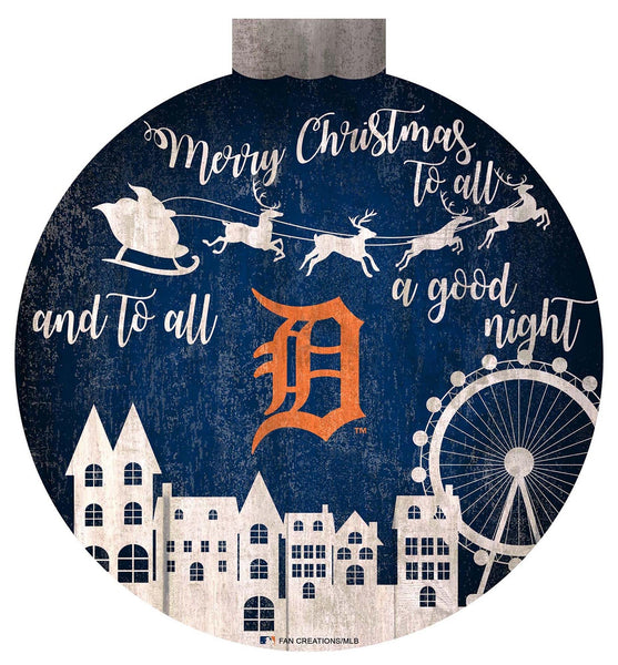 Detroit Tigers 1033-Christmas Village 12in Wall Art