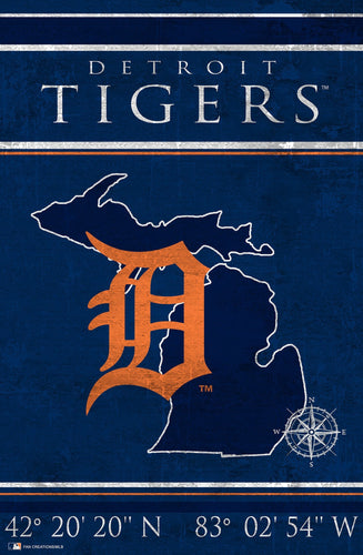 Detroit Tigers 1038-Coordinates 17x26
