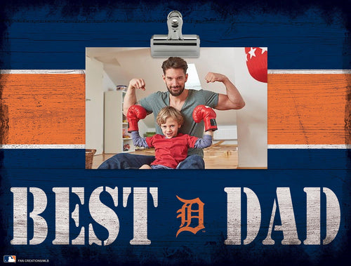 Detroit Tigers 2016-Best Dad Striped Clip Frame