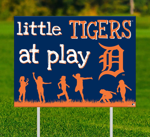 Detroit Tigers 2031-18X24 Little fans at play 2 sided yard sign