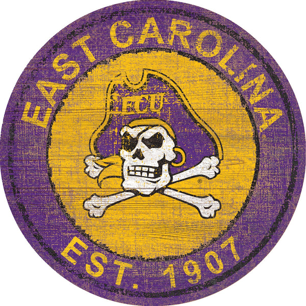 East Carolina Panthers 0744-Heritage Logo Round