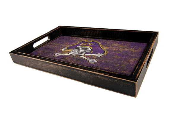 East Carolina Panthers 0760-Distressed Tray w/ Team Color