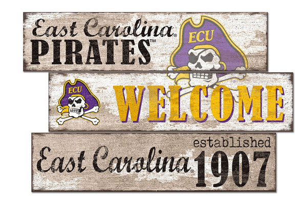 East Carolina Panthers 1027-Welcome 3 Plank