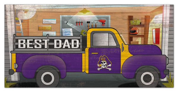 East Carolina Panthers 1078-6X12 Best Dad truck sign
