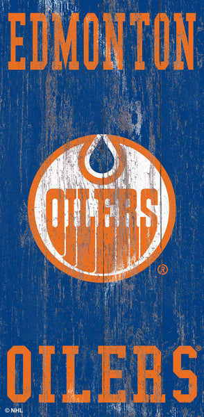 Edmonton Oilers 0786-Heritage Logo w/ Team Name 6x12