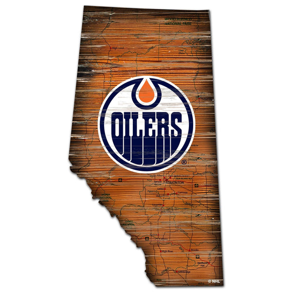 Edmonton Oilers 0894-Road Map Mini State 12in