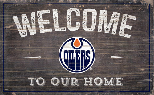 Edmonton Oilers 0913-11x19 inch Welcome Sign