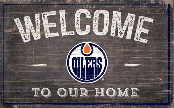 Edmonton Oilers 0913-11x19 inch Welcome Sign