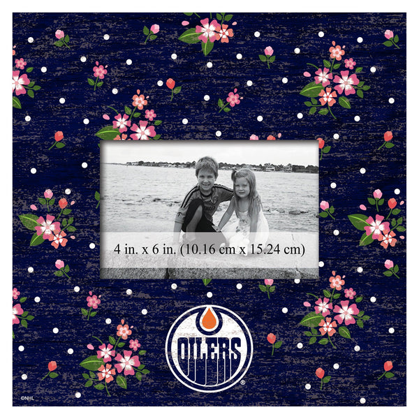 Edmonton Oilers 0965-Floral 10x10 Frame