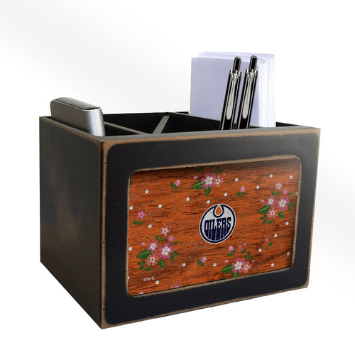 Edmonton Oilers 0966-Floral Desk Organizer