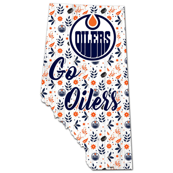 Edmonton Oilers 0974-Floral State - 12"