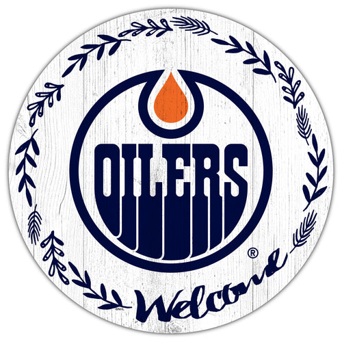 Edmonton Oilers 1019-Welcome 12in Circle