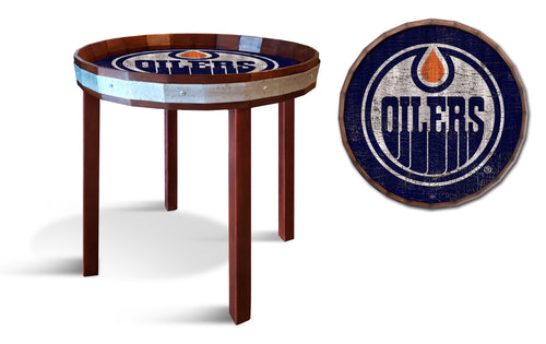 Edmonton Oilers 1092-24" Barrel top end table