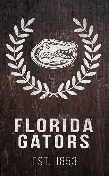Florida Gators 0986-Laurel Wreath 11x19