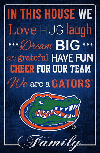 Florida Gators 1039-In This House 17x26