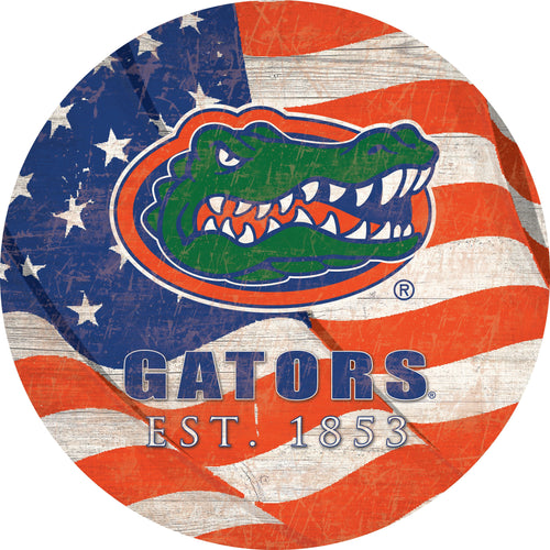 Florida Gators 1058-Team Color Flag Circle - 12"