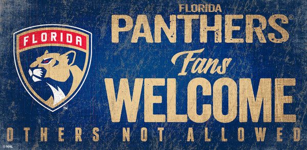 Florida Panthers 0847-Fans Welcome 6x12