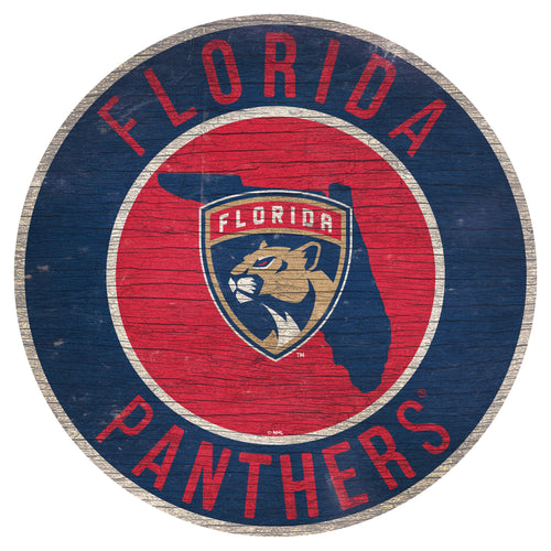 Florida Panthers 0866-12in Circle w/State
