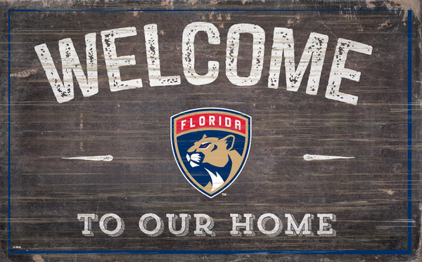Florida Panthers 0913-11x19 inch Welcome Sign