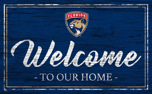 Florida Panthers 0977-Welcome Team Color 11x19
