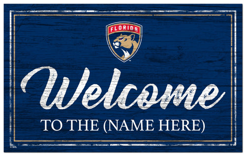 Florida Panthers 0977-Welcome Team Color 11x19