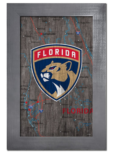 Florida Panthers 0985-City Map 11x19