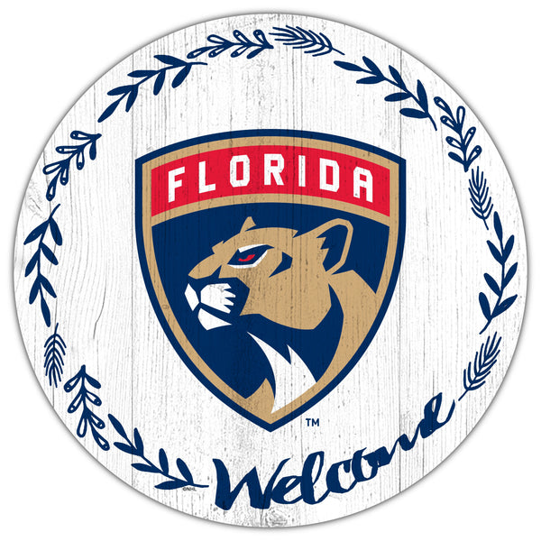 Florida Panthers 1019-Welcome 12in Circle