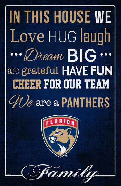 Florida Panthers 1039-In This House 17x26