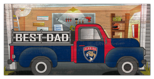 Florida Panthers 1078-6X12 Best Dad truck sign