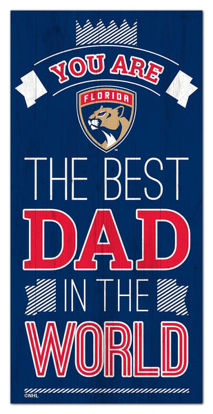 Florida Panthers 1079-6X12 Best dad in the world Sign