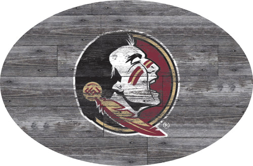 Florida State Seminoles 0773-46in Distressed Wood Oval