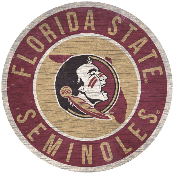 Florida State Seminoles 0866-12in Circle w/State