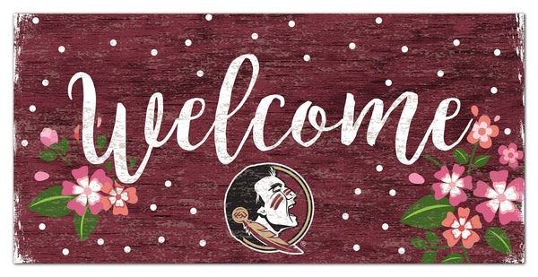 Florida State Seminoles 0964-Welcome Floral 6x12