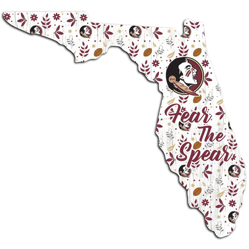 Florida State Seminoles 0974-Floral State - 12"
