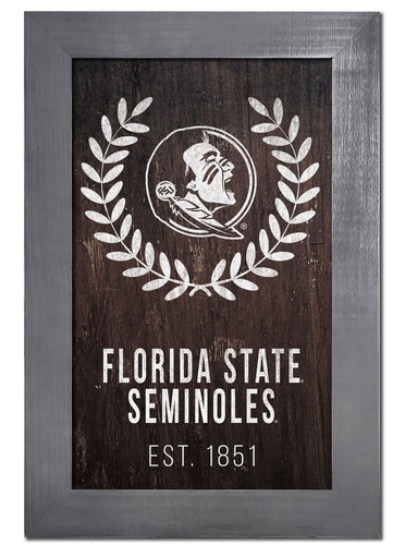 Florida State Seminoles 0986-Laurel Wreath 11x19