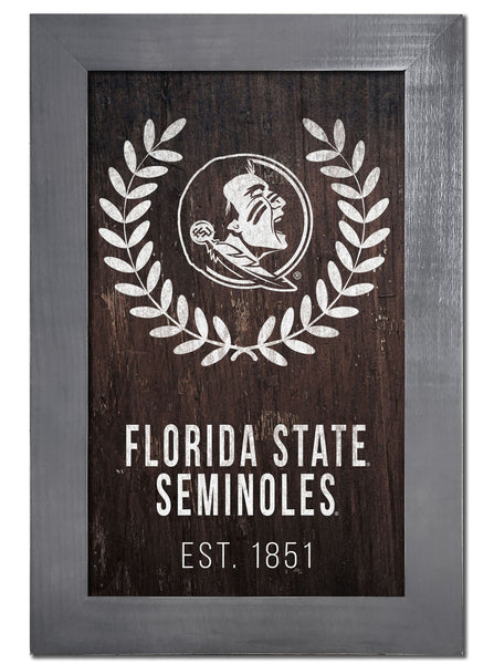 Florida State Seminoles 0986-Laurel Wreath 11x19
