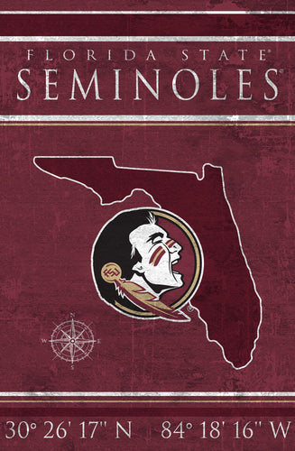 Florida State Seminoles 1038-Coordinates 17x26