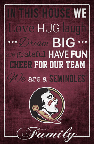 Florida State Seminoles 1039-In This House 17x26