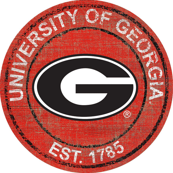 Georgia Bulldogs 0744-Heritage Logo Round