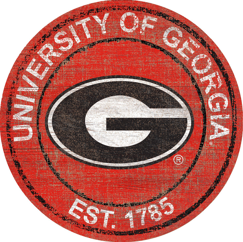 Georgia Bulldogs 0744-Heritage Logo Round