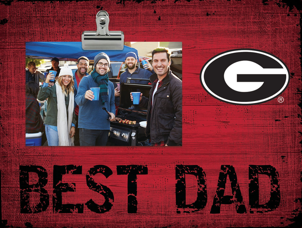 Georgia Bulldogs 0893-Best Dad Clip Frame