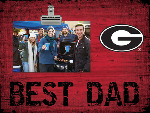 Georgia Bulldogs 0893-Best Dad Clip Frame